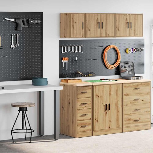 vidaXL Garažni ormarići 2 kom boja hrasta artisan konstruirano drvo Cene