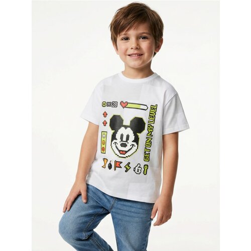 Sinsay Pamučna majica s printom Mickey Mouse Cene