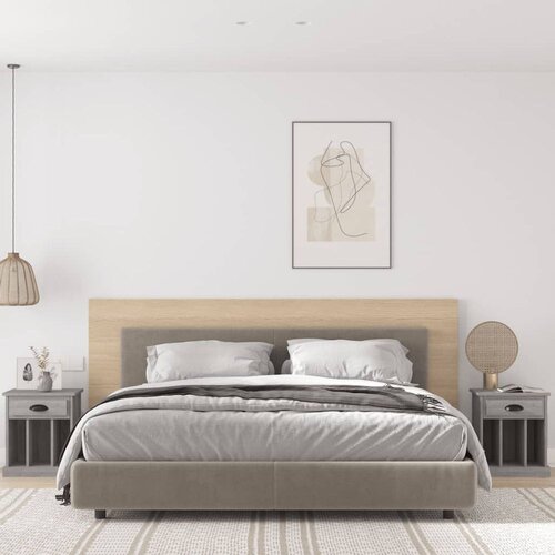  Noćni ormarići 2 kom boja sivog hrasta sonome 43x36x50 cm Cijene