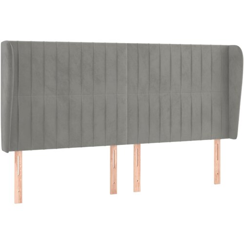Maison Chic vzglavna omarica - nočna omarica - posteljna omarica z u&amp;scaron;esi svetlo sivo 183x23x118/128 cm žamet, (21712125) Slike
