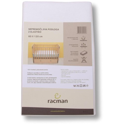 Racman nepremočljiva podloga 120x60 white Slike