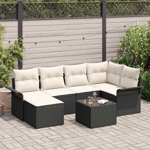  Sjedeća garnitura za vrt 7 kom. poliratan 232 x 122 x 85 cm Slike