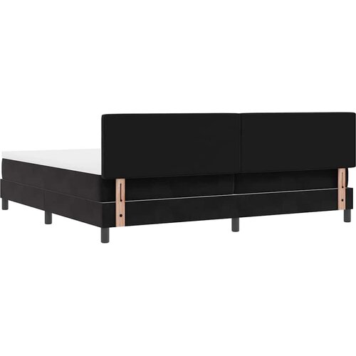  LED Box Spring Krevet s uzglavljem Crna 200 x 200 cm Bar&amp;scaron;un Slike