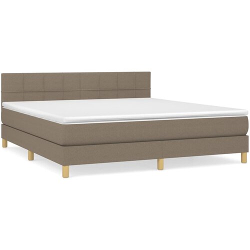 Maison Chic Box spring postelja - Vzmetna postelja z vzmetnico taupe 160x200 cm blago SL8258, (21886108) Cene