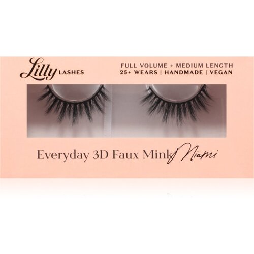 Lilly Lashes Everyday 3D Faux Mink umetne trepalnice vrsta Everyday Miami 1 par Cene