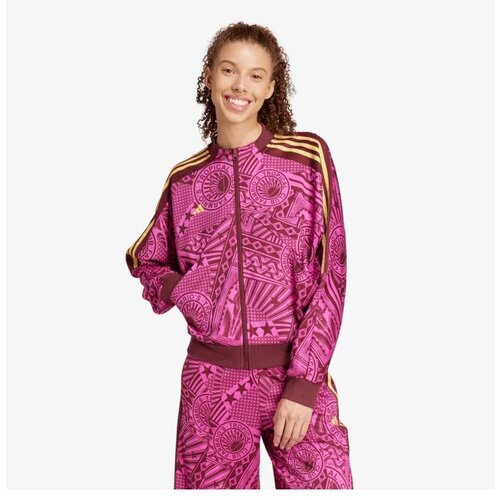 Adidas Dukserica x Farm Rio za žene, boja: ružičasta, s uzorkom, JD6297 Slike