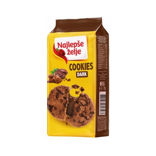 NAJLEPSE ZELJE KEKS COOKIES CRNA COKOLADA 145G Cene