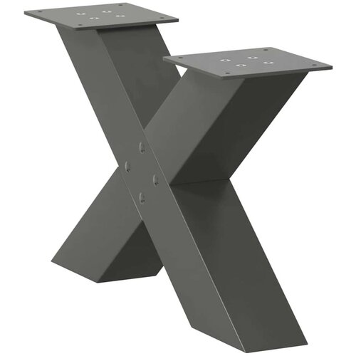  Noge za stolić u obliku slova X 2 kom antracit 60x(30-31) cm Slike