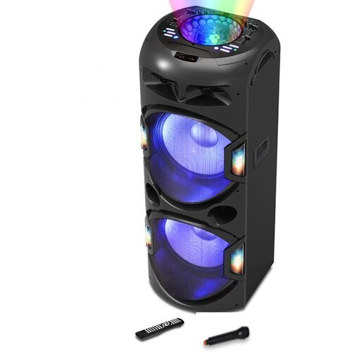 Akai karaoke 350W, EQ, FM, BT, USB, SD, dual ulazi, daljin, bež mik, crni DJ-Y5L Cijene