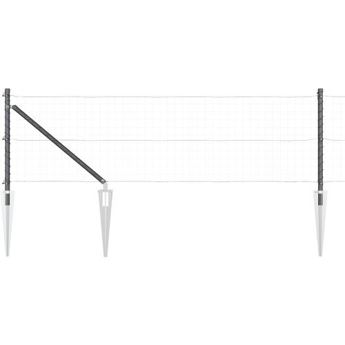 vidaXL Stebri za ograjo s konico 52 kos Ø32 mm 60 cm Galvanizirana jeklo, (22015092) Cene