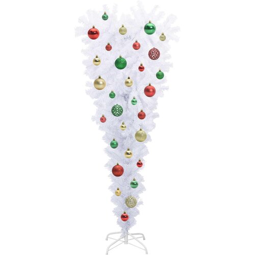  Umjetno božićno drvce s stalakom Bijelo 120 cm PVC i čelik Slike