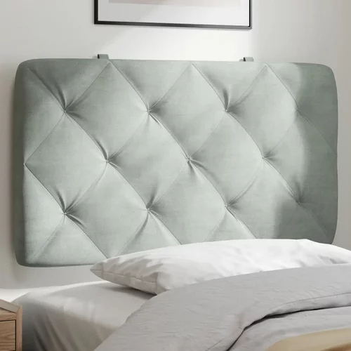 Jastuk za uzglavlje svjetlosivi 90 cm baršunasti