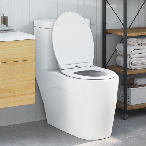 vidaXL Bijela Plastika Standard WC sjedište Ostalo Moderno Cijene
