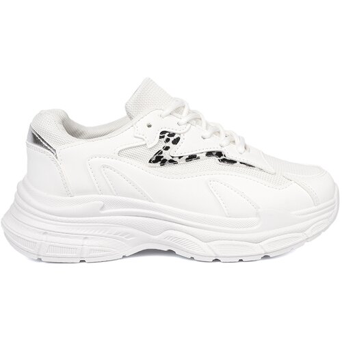 Shelvt White sneakers with a decorative accent Slike