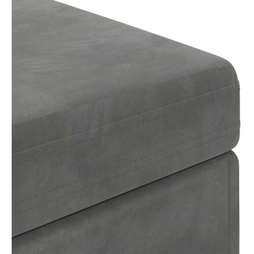  Stolica Tamno siva 101 x 41 x 40 cm Svileni i Fino Radeći Drvo - Tamno siva 100 cm Bar&amp;scaron;un Slike