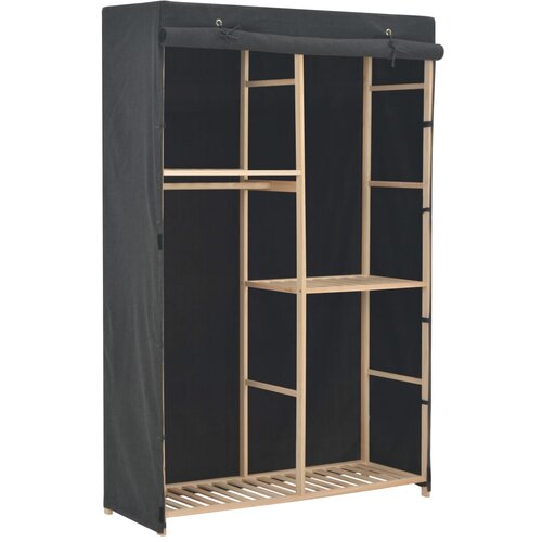 Furnova Garderobna omara 3-nadstropna 110x40x170 cm sivo blago, (21930323) Slike
