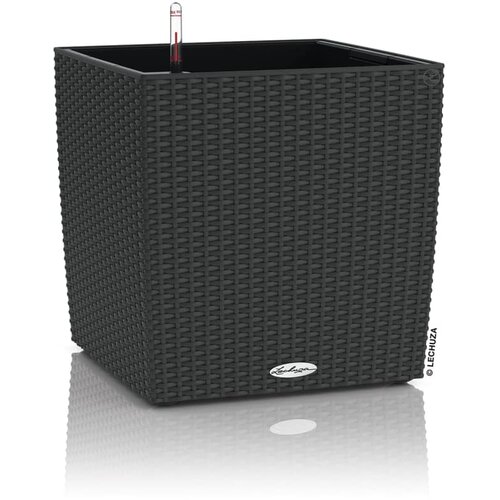 LECHUZA Okrasni lonec CUBE Cottage 30 komplet - Granitno siva Cene