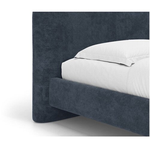Micadoni Temno modra oblazinjena zakonska postelja z letvenim dnom 140x200 cm Vera &amp;ndash; Slike