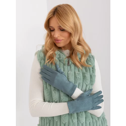 Fashion Hunters Dark mint smooth winter gloves