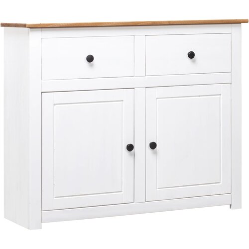 vidaXL komoda bela 93x40x80 cm trdna borovina Panama Range Cene