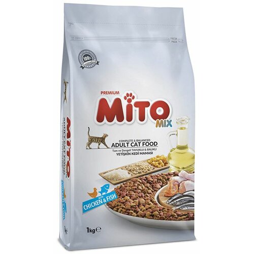 Mito MIX PREMIUM HRANA za odrasle mačke - piletina i riba 1kg Cene