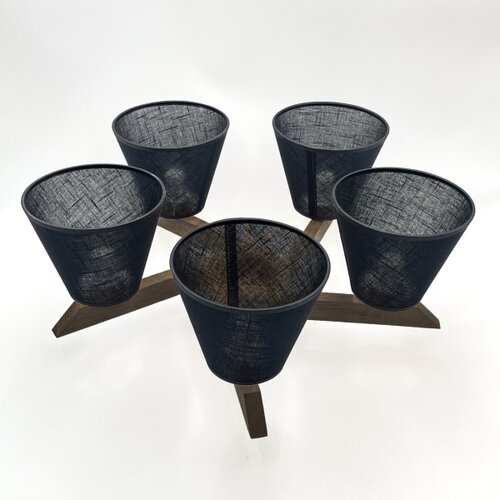  Brilagi - LED Plafonski luster ANTHONY 5xE14/40W/230V hrast orah/crna Slike