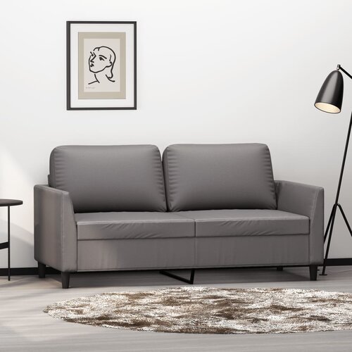  The Living Store Dvosed siv 140 cm umetno usnje - Kavč Dvosed, (21454318) Cene