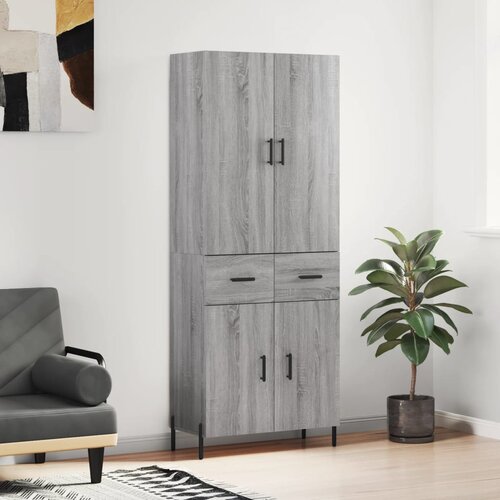  Visoka komoda siva sonome 69,5x34x180 cm od konstruiranog drva Cene