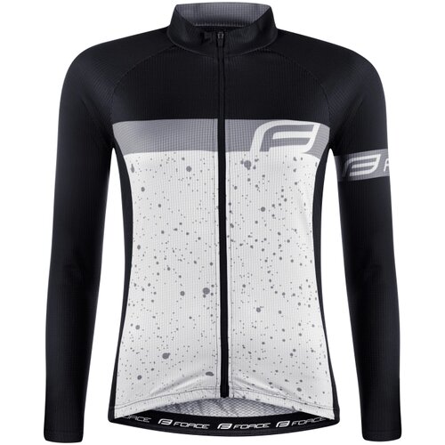 FORCE TEXTIL Prolećni dres FORCE SPRAY dugi rukav, bela-crna XXL Slike