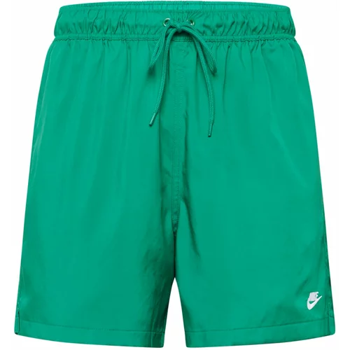 Nike Sportswear Hlače 'CLUB' smaragdno zelena / bijela
