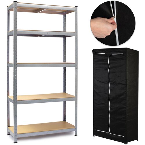 Janshop Kovinski skladiščni stojalo 180 x 90 x 40 cm Humberg HR-812 + brezplačno pokrov, (21105560) Cene