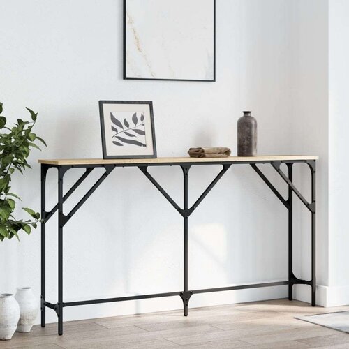  Konzolni stol boja hrasta sonome 140x23x75 cm konstruirano drvo Slike