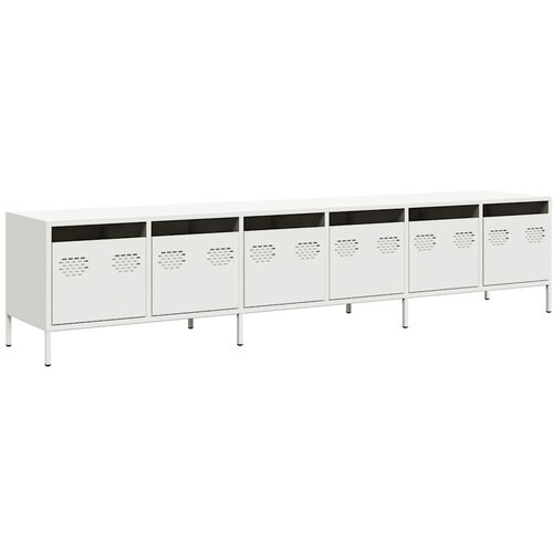Maison Chic TV omarica - TV stojalo - Televizijska omarica bela 202x39x43,5 cm hladno valjano jeklo, (21701601) Cene
