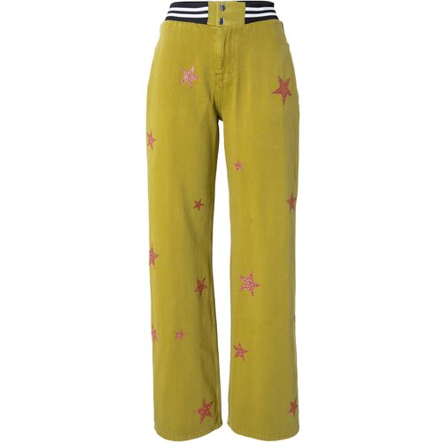 Nasty Gal Hlače oliva / roza / črna / bela Slike