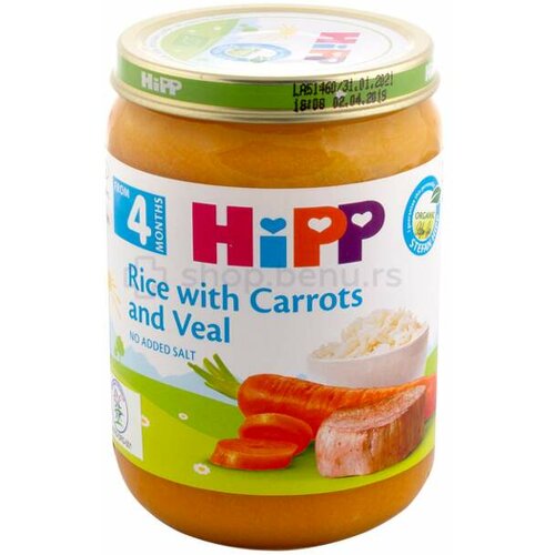 Hipp kašica teletina sa pirinčem i šargarepom 190 g Cene