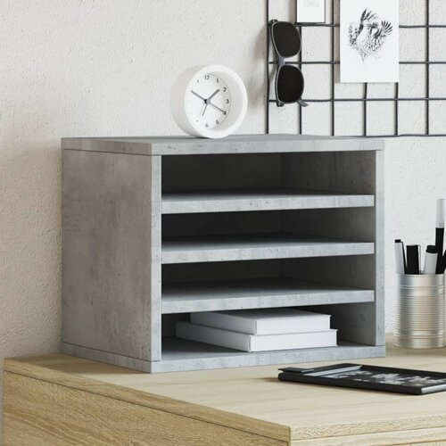 vidaXL Organizator za pisalno mizo betonsko siv 36x26x29,5 cm inž. les Cene