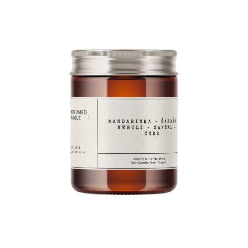 Perfumed Prague Sveča iz sojinega voska z vonjem mandarine in žafrana, čas gorenja 40 h Cene
