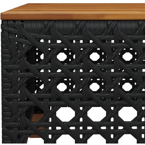  10-dijelni set vrtnih sofa s jastucima crni od poliratana Crna 55 x 55 x 36 cm Slike