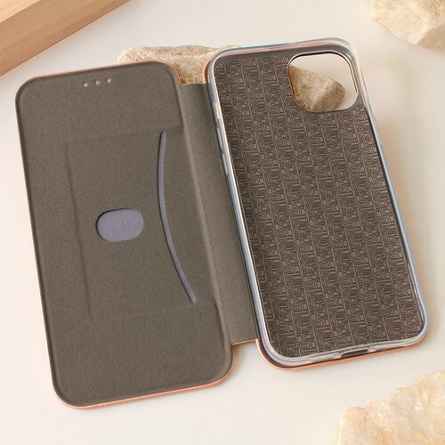 Teracell Maska za iPhone 15 Plus na preklop Flip Premium roze zlatna Slike