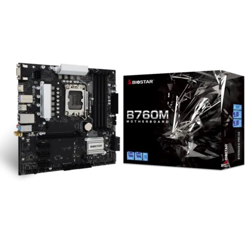 Biostar matična ploča 1700 B760MX2-E pro D4 HDMI/DP/VGA/M.2 Slike