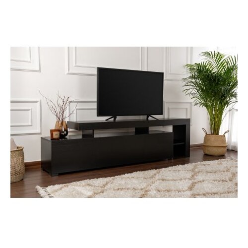 Hanah home polica za TV beliz - wood black wood black tv stand Slike