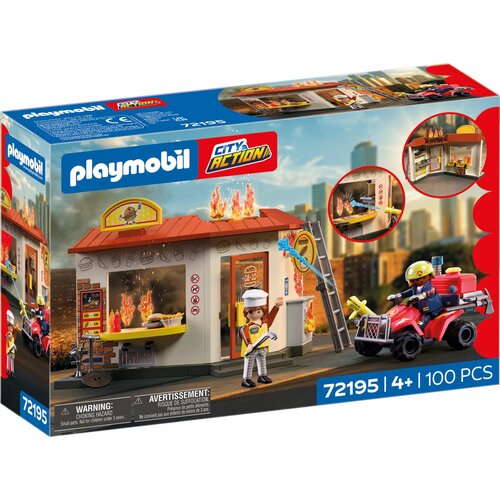 Playmobil 72195 - gasilski quad s stojnico z burgerji - 1 k. Slike