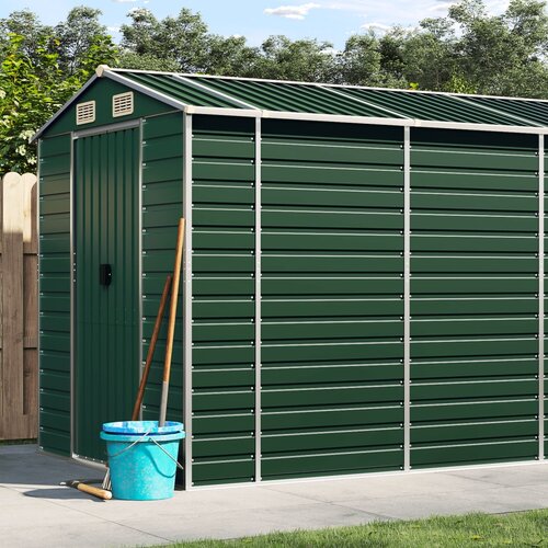vidaXL Vrtna lopa zelena 191x725x198 cm pocinkano jeklo Cene