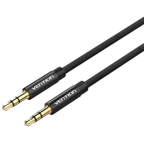 Vention Fabric Braided 3.5mm Male to Male Audio Cable 0,5m, Black Slike