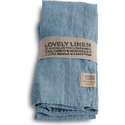 Lovely Linen Namizni tekač - Dusty Blue Slike