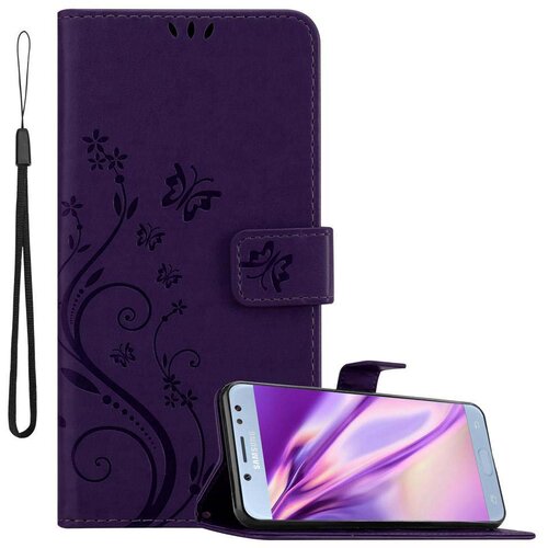 Cadorabo Samsung Galaxy J5 2017 v klasična temno modra - ovitek v cvetličnem dizajnu z magnetnim zapiranjem, stoječo funkcijo in režami za kartice, (20564370) Cene
