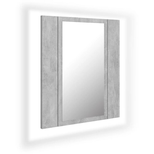 Maison Chic LED Kopalni&amp;scaron;ka omarica - Kopalni&amp;scaron;ki kabinet z ogledalom betonsko siva 40x12x45 akril, (21794516) Slike