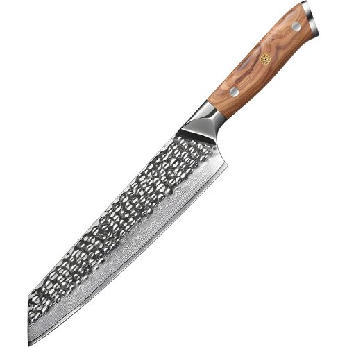 IZMAEL Damaskasti kuhinjski nož ZA-37481 - Kiritsuke / Smeđa Slike