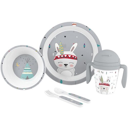 Interbaby set za jelo Indian - grey Cijene