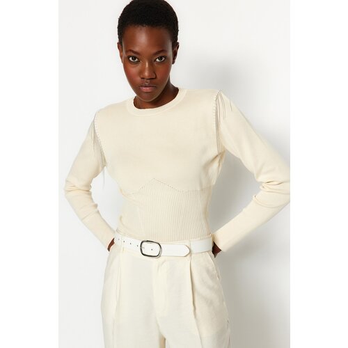 Trendyol Sweater - Beige - Slim fit Cijene